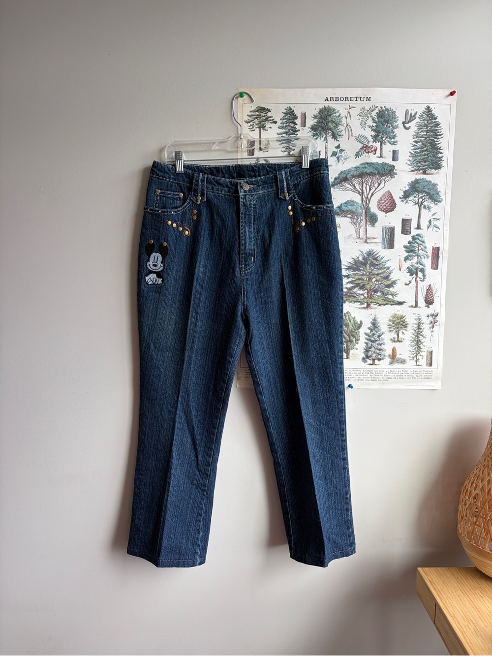 Shyger Mickey Mouse Embroidered Jeans XXXL 34 Waist